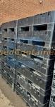 45x48x25H" Collapsible Bulk Containers with Drop Doors Black Colors