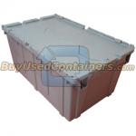 New 27x17x12 Attached Lid Totes - Blue