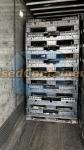45x48x25H" Collapsible Bulk Containers with Drop Doors Black Colors