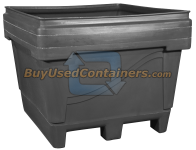 48x44x39 Fixed Wall Bulk Container - 2-Way Entry - Outside View