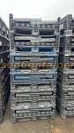 40x48x34h" Collapsible Bulk Containers with Drop Doors Black Colors