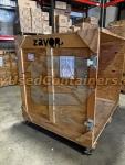 Used 62.5” x 52” x 53” Wooden Crates with Locking Wheels