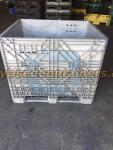 **SOLD** Used 40x48x39 Plastic Collapsible Bulk Container w/No Drop Doors