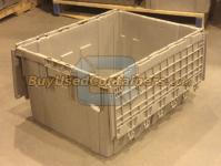**SOLD** Used 28x21x15 Attached Lid Distribution Totes - B Grade
