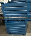 ** SOLD ** Steel corrugated stackable container ** SOLD **