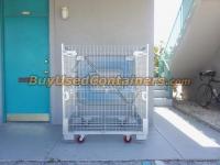 **SOLD** NEW 40x48x53 Collapsible Wire Mesh Containers w/drop doors